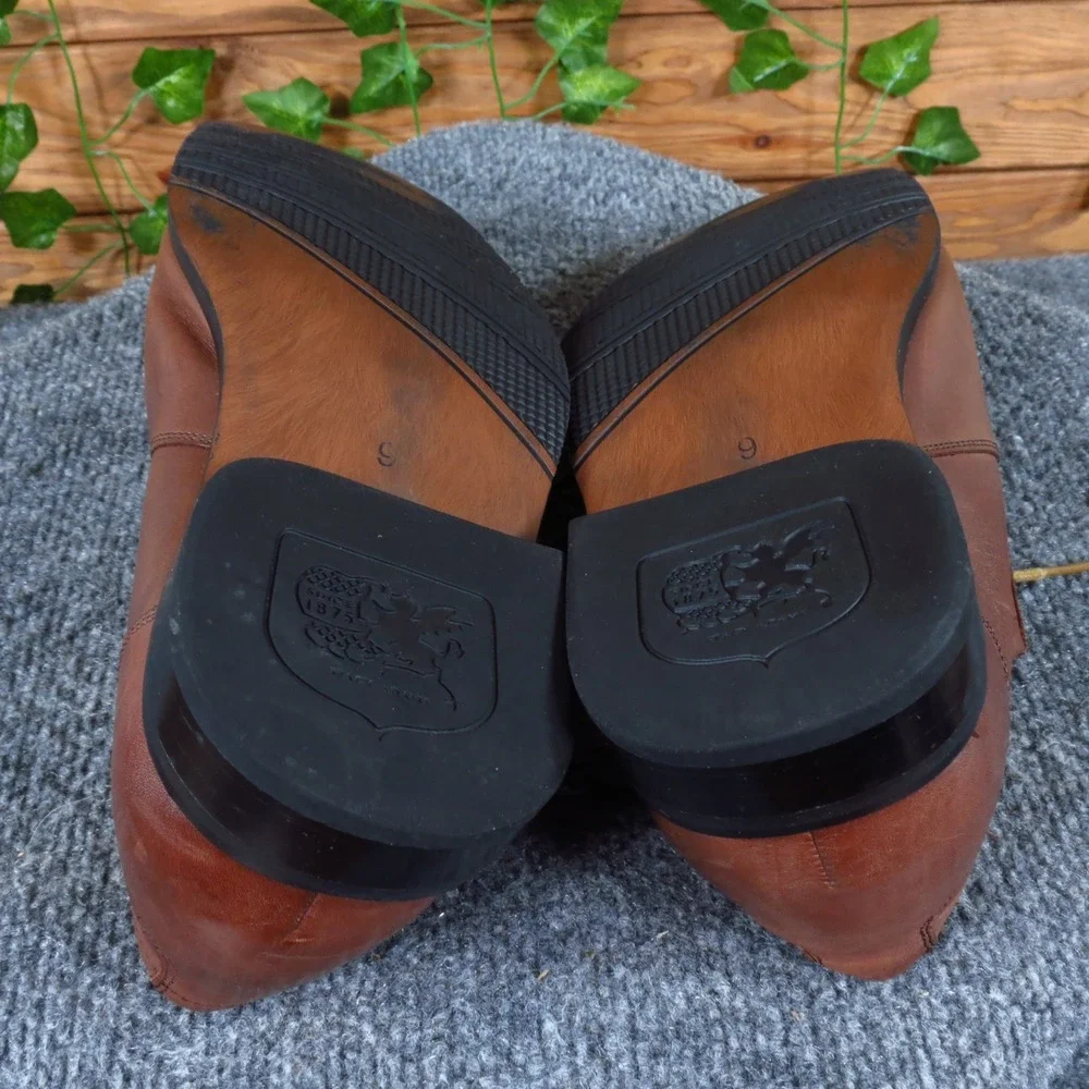 Stacy Adams Men Casual Bicycle Toe Oxford‎ Shoe Size 9 Wide Brown Leather